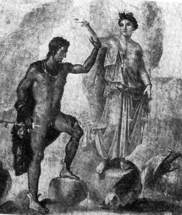 Affresco di Pompei: Perseo e Andromeda